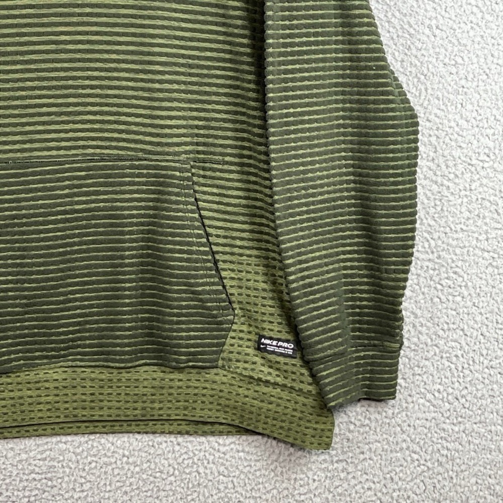 Nike Pro Therma FIT ADV Hoodie Men's Medium Green Black Swoosh DD1707-355 - Picture 3 of 16